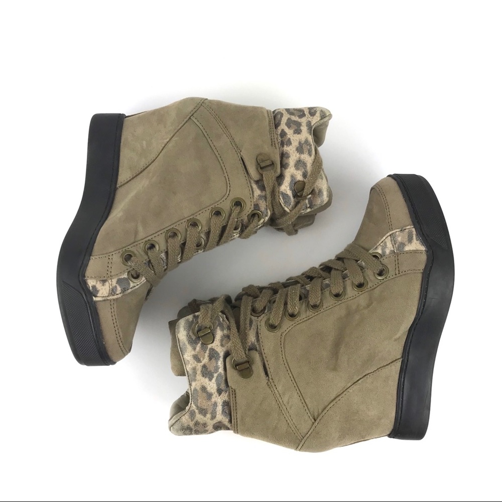 Guess Matty Cheetah-Print Wedge Sneakers